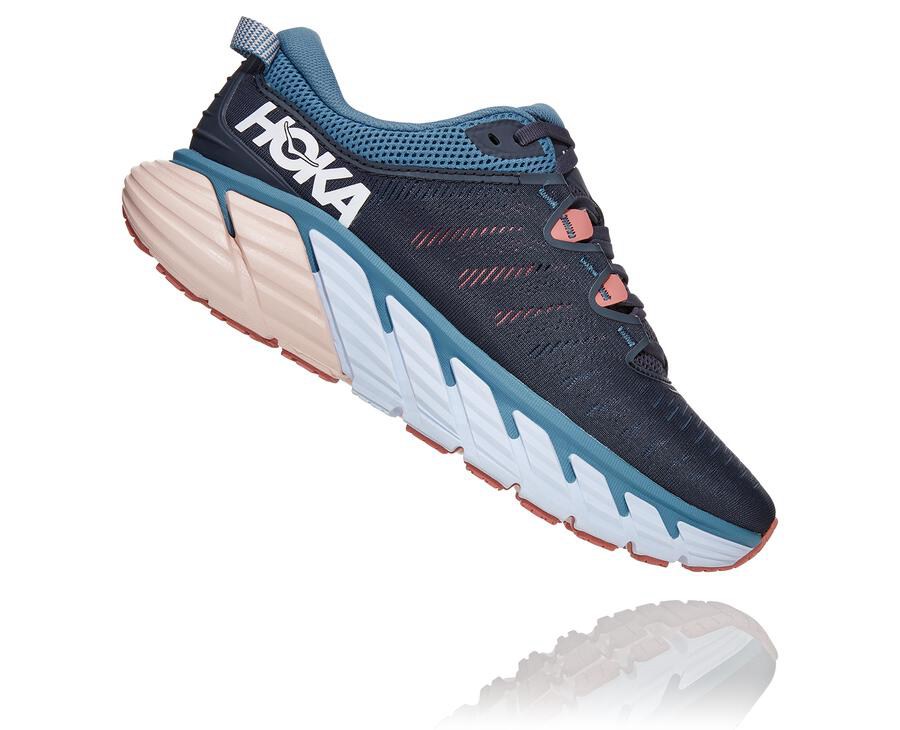 Hoka One One Running Shoes Womens Navy - Gaviota 3 - 68794FELS